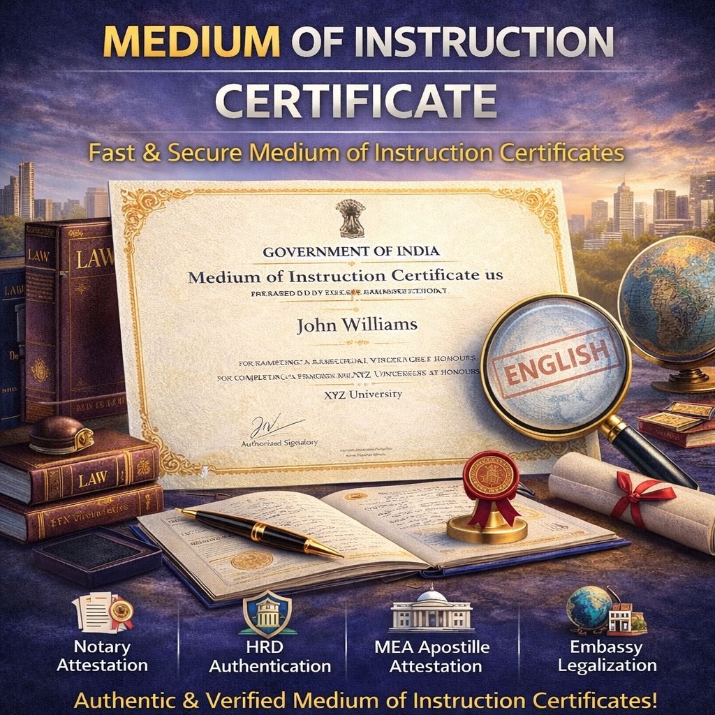 Medium Of Instruction (MOI) Certificate